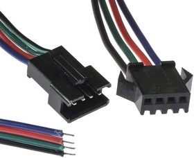 SM connector F/M 4P*150mm, Сборка межплатного кабеля питания (розетка-вилка) SM-коннектор, 4Pх150 мм, с шагом 2,5 мм