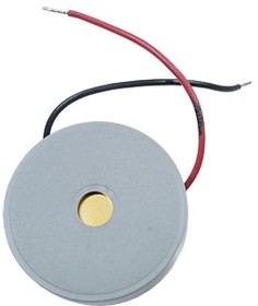 Фото 1/2 SAS-2154-W-W, Сирена пьезокерамическая, 6-15V 105dB, провода, IP67, трель сигнал