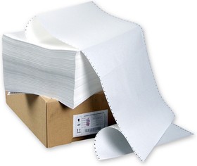 Бумага перфорированная Promega 420мм 1-сл.,шаг12 ,бел.100%,НП, 2000л/уп