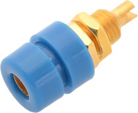 930166702, Blue Female Banana Socket, 4 mm Connector, Solder Termination, 32A, 30 V ac, 60V dc, Gold