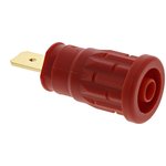 972362101, Red Female Banana Socket, 4 mm Connector, 32A, 1000V ac/dc, Gold Plating