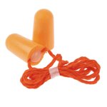 1110, 1100 Series Orange Disposable Corded Ear Plugs, 35dB Rated, 100 Pairs
