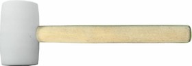 Резиновая киянка белая, деревянная ручка, 340 гр 6822340