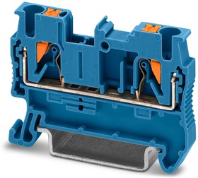 3209523 Клемма проходная PT 2,5 BU /5,2mm, push-in, 2 присоед., 2,5(max 4)mm2, 24A, 800V, синяя – купить оптом и в розницу