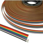 RC-10 Color 22AWG Cu pitch 1.7 mm, Кабель ленточный , 10-проводный, шаг 1.7 мм, сечение 22 AWG, жила CU, изоляция PVC, цвет мультиколор