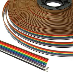 RC-10 Color 22AWG Cu pitch 1.7 mm, Кабель ленточный , 10-проводный, шаг 1.7 мм, сечение 22 AWG, жила CU, изоляция PVC, цвет мультиколор