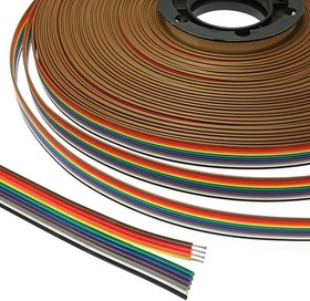 RC-10 Color 24AWG Cu pitch 1.5 mm, Кабель ленточный , 10-проводный, шаг 1.5 мм, сечение 24 AWG, жила CU, изоляция PVC, цвет мультиколор