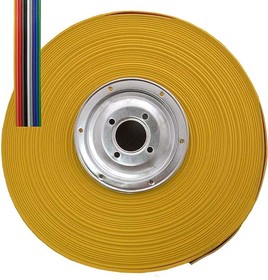 RCA-10 color, Кабель ленточный 10-проводный , шаг 1,27 мм, жила CU, изоляция PVC, цвет мультиколор