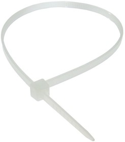 250x4 white (100шт), Хомут-стяжка кабельная нейлоновая неразъемная , 250x4 мм, белая, упаковка 100 шт.