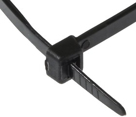 8х300 black (100шт), Хомут-стяжка кабельная нейлоновая неразъемная , 8x300 мм, черная, упаковка 100 шт.