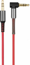 Аудио кабель Jack 3.5(M)/Jack 3.5(M), угловой, UPA02, 1м, красный, коробка 6957531025672