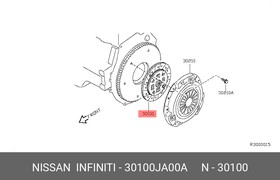 30100JA00A, Диск сцепления NISSAN: ALTIMA (L32), SENTRA (B16), X-TRAIL (T31)