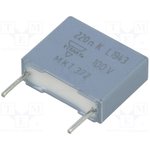BFC237221224, 220nF Polyester Capacitor PET 63 V ac, 100 V dc ±10% MKT 372 ...