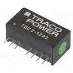 TEC 2-1222, Преобразователь DC/DC, 2Вт, Uвх 9-18В, Uвых 12ВDC, Uвых.2 -12ВDC