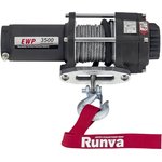 Electric winch 12V 3500A lbs 1588 kg Synthetic rope EWP3500ASR