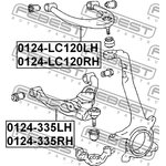 0124-LC120LH, 0124-LC120LH_рычаг передний верхний левый!\ Toyota Land Cruiser 120 03
