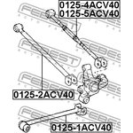 0125-5ACV40, Рычаг TOYOTA CAMRY ACV51 2011- тяга задняя поперечная регулируемая ...