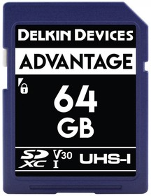 Карта памяти Delkin Devices Advantage SDHC 64GB 633X UHS-I Class 10 V30 [DDSDW63364GB]