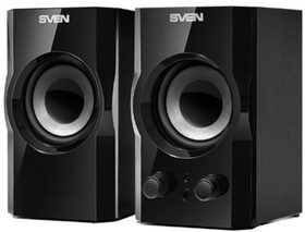 Колонки SVEN SPS-606, чёрный, акустическая система 2.0 (мощность 2x3 Вт(RMS))