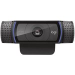 Веб-камера Logitech C920e черная, 3Mp, FHD 1080p@30fps, автофокус, угол обзора 78°, складная подставка, USB2.0, кабель 1.5м