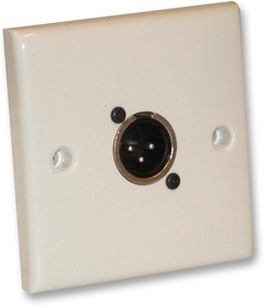 F267ZA, AV Wallplate with 3-Pin XLR Panel Plug