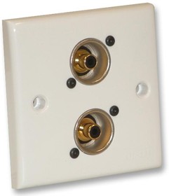 F267ZM, AV Wallplate with 2x Phono NF2D-0 Female Connectors