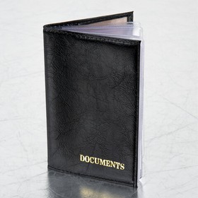 Фото 1/6 Обложка для автодокументов STAFF "Profit", экокожа, "DOCUMENTS", черная, 237181