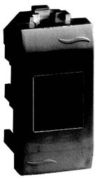 Фото 1/2 77457N, Розетка компьютерная RJ45 категория 5е экранированная 1 разъем Brava черная