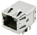 JXD6-0002NL, Modular Connectors / Ethernet Connectors 100BaseTX 1x1 Tab Up Grn/Grn LEDs Ethernt
