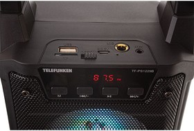 Фото 1/4 Колонка порт. Telefunken TF-PS1229B черный 8W 1.0 BT/3.5Jack/USB 10м 1200mAh (TF-PS1229B(ЧЕРНЫЙ))