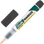 Маркер меловой MUNHWA "Chalk Marker", 3 мм, ЧЕРНЫЙ, сухостираемый ...