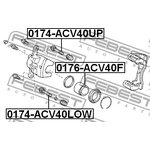 0174-ACV40LOW, 0174-ACV40LOW_ направляющая суппорта тормозного переднего!\ ...