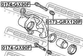 Фото 1/5 0174-GX90F, Втулка направляющая суппорта тормозного переднего