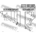 0174-ZZE120F, Ремкомплект направляющих суппорта TOYOTA HILUX GGN15 2004- ...