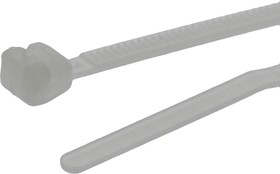 032052, Cable Tie, 105mm x 2.4 mm, Clear Nylon, Pk-100