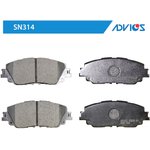 SN314, Дисковые тормозные колодки ADVICS передние