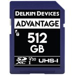 Карта памяти Delkin Devices Advantage SDXC 512GB 633X UHS-I Class 10 V30 ...