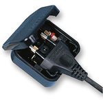 ECP-BK-R-5A, Mains Converter Plug, Euro Plug, UK Plug, 2.5 A, 5 A, Black, PP (Polypropylene) Body
