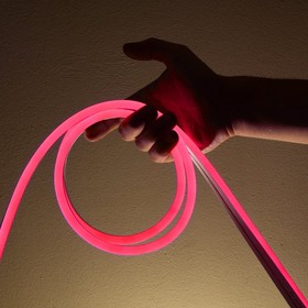 Фото 1/4 Неоновая светодиодная лента 1м, 8х16мм, 12В, 10.5Вт/м, 110 LED/m, IP33 (СИЛИКОН), светло-розовый, ML-NF-PR-8mm-L50-Light Pink