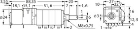 Motorized quad potentiometer, 50 kΩ, 0.05 W, logarithmisch, solder pin, RK27114MC 50K