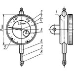 Индикатор часового типа ИЧ 25 0-25 0,01 кл.1 с ушком ГОСТ 577-68 Beltools