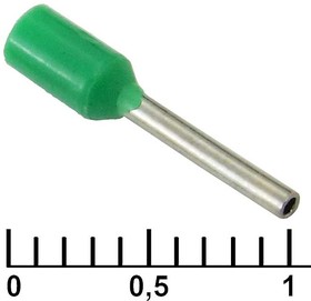 DN00308 green (0.8x8mm), Наконечник на кабель DN00308, зелёный, 0.8x8 мм, 0.34 мм2