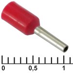 DN00506 red (1x6mm), Наконечник втулочный изолированный DN00506, 1x6 мм, 0.5 мм?, красный