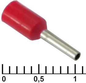 DN00506 red (1x6mm), Наконечник втулочный изолированный DN00506, 1x6 мм, 0.5 мм?, красный