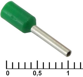 DN00508 green (1x8mm), Наконечник на кабель DN00508, зелёный, 1x8 мм, 0.5 мм2