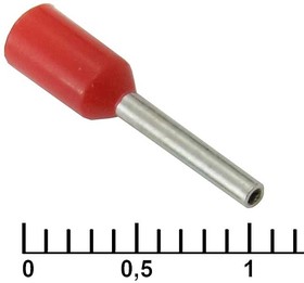 DN00508 red (1x8mm), Наконечник втулочный изолированный DN00508, 1x8 мм, 0.5 мм?, красный