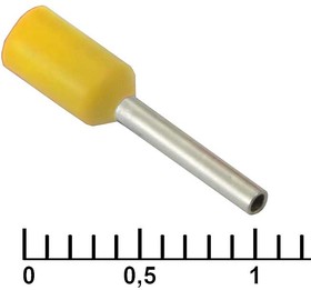 DN00508 yellow (1x8mm), Наконечник на кабель DN00508, жёлтая, 1x8 мм, 0.5 мм2