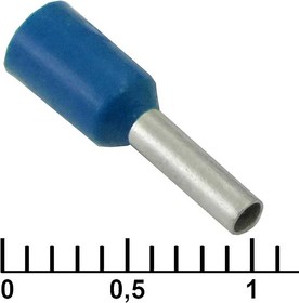 DN01006 blue (1.4x6mm), Наконечник на кабель DN01006, синий, 1.4x6 мм, 1.0 мм2