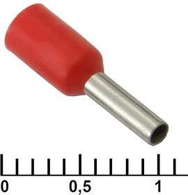 DN01006 red (1.4x6mm), Наконечник на кабель DN01006, красный, 1.4x6 мм, 1.0 мм2