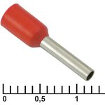 DN01008 red (1.4x8mm), Наконечник на кабель DN01008, красный, 1.4x8 мм, 1.0 мм2